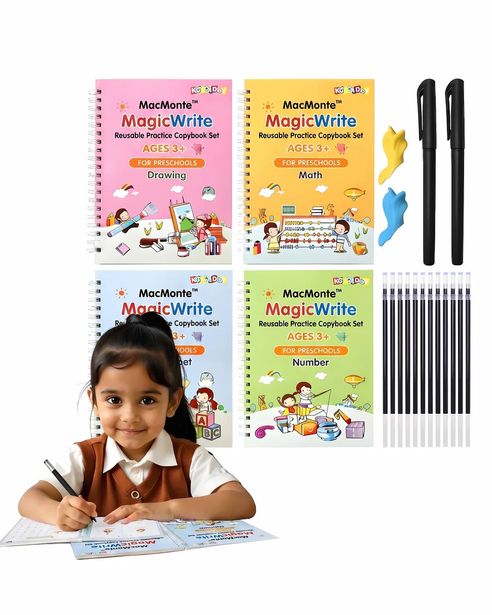 MagicWrite Reusable Practice Copybook Set