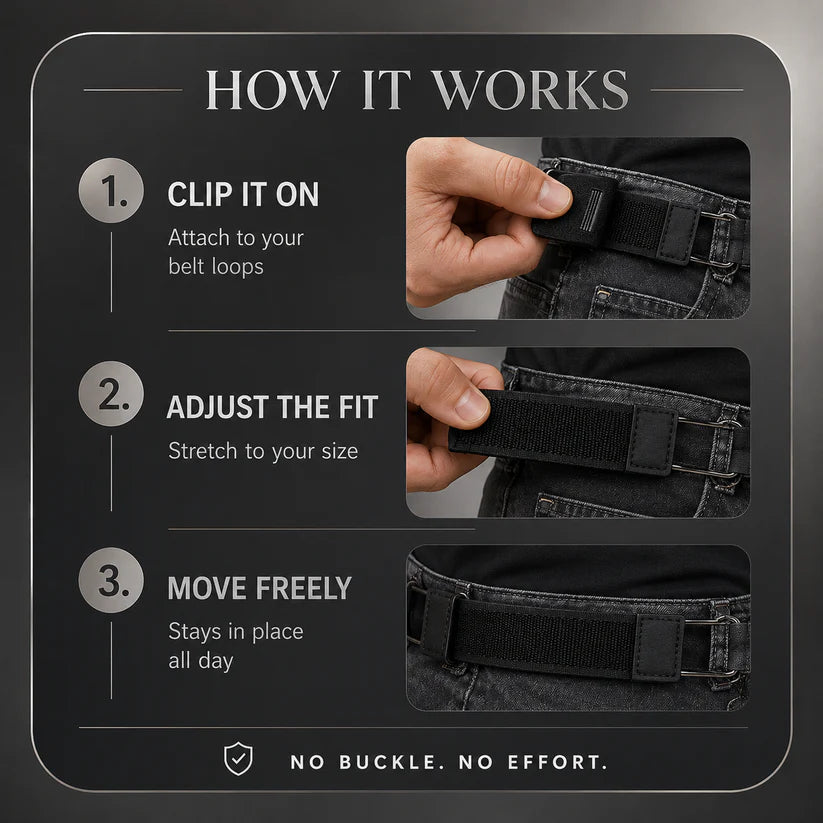 Adjustable Buckleless Elastic Waist Belt 🎁 Buy 1 Get 3 Free🎁