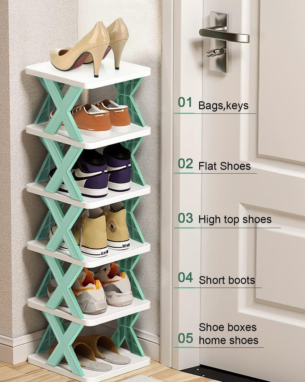 Shoes Rack For Home Plastic, Adjustable Shoe Stand