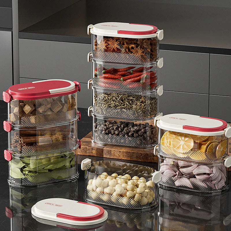 Multi-layer Sealed Spice Organizer